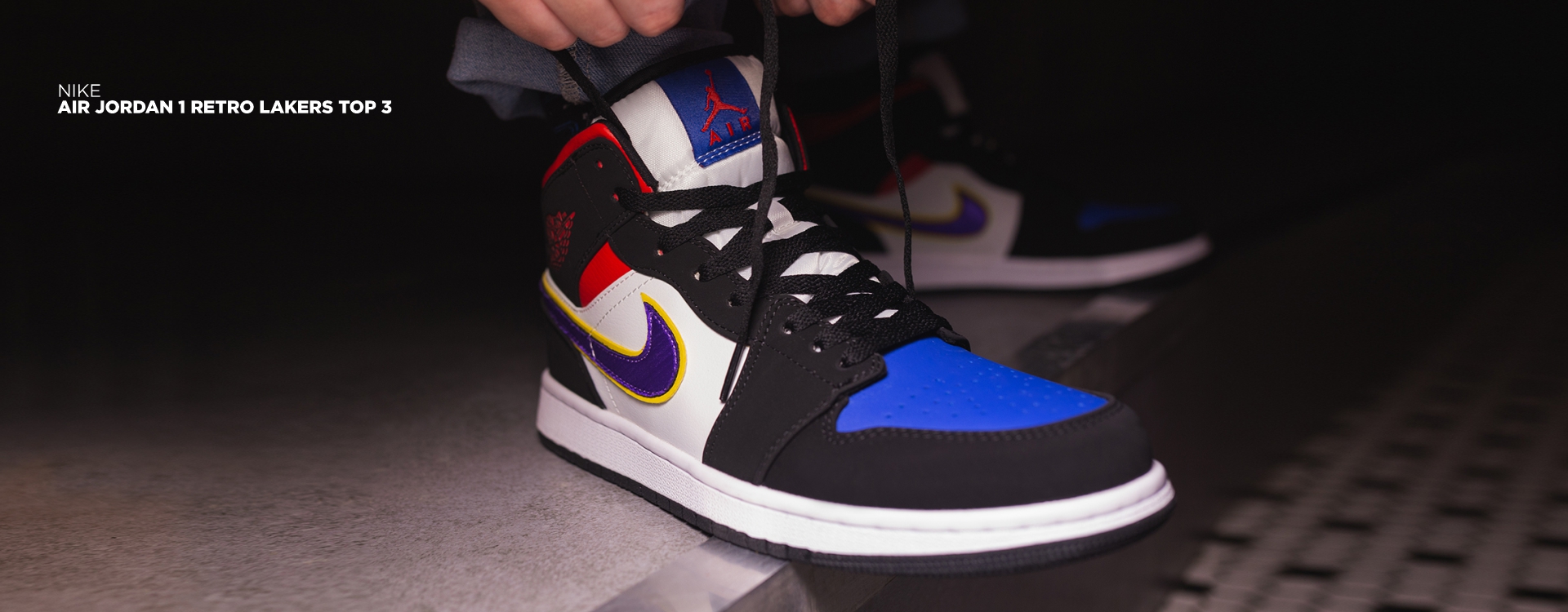 Кроссовки Nike Air Jordan 1 «Lakers Top 3»